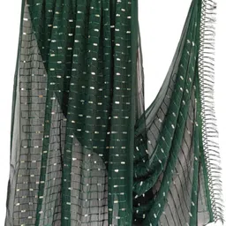 khatri Chiffon Embellished Dark Green Women Dupatta-picture-43