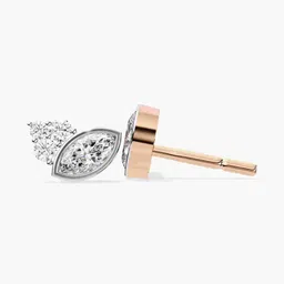 VALANOVA BIS Hallmark 18KT Rose Gold Diamond Studded Earrings- 1.19 gm image 3