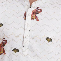 SG LEMAN Men Ethnic Motifs Printed Thread Work Kurta image 4