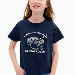 Mango Kids Girls Typography Printed Pure Cotton T-shirt-picture-13