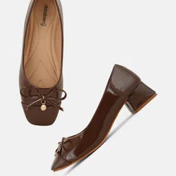 DressBerry Block Pumps with Bows image 4