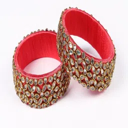 Saumakshi Designs Red Plastic Bangles-picture-37