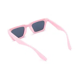 SPADEACES Unisex Black Lens & Pink Square Sunglasses with image 3
