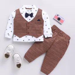 Moms Love Infant Boys Printed Cotton Shirt & Joggers-picture-54