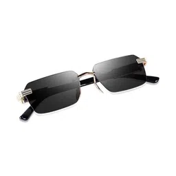Being Better Unisex Black Lens & Black Rectangle Sunglasses with-picture-29