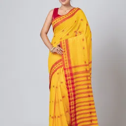 PUKU Ethnic Motifs Pure Cotton Heavy Work Saree-picture-26