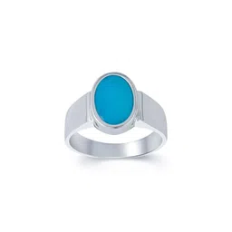 GenZcomplex Silver-Plated Brass Turquoise Finger Ring-picture-11