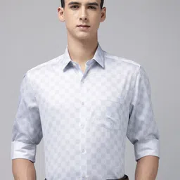 Arrow Pure Cotton Manhattan Slim Fit Ethnic Motifs Printed Formal Shirt-image-6