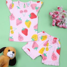 V-Mart Girls Printed Top with Shorts-picture-43