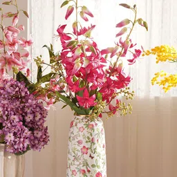 Pure Home and Living Pink 1 Piece Lily Artificial Flower-picture-36