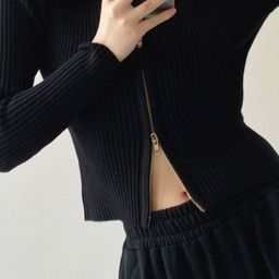 HERE&NOW Women CottonV-Neck Long Sleeves Cardigan-picture-29