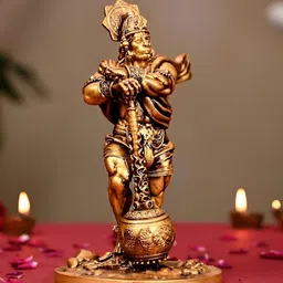 DARIDRA BHANJAN Brown Religious Idol Showpiece image 4