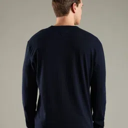 Tommy Hilfiger Men Solid Round Neck Cotton T-shirt image 3