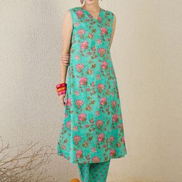 Indo Era Printed Pure Cotton Tunic With Trousers Co-Ords-picture-37