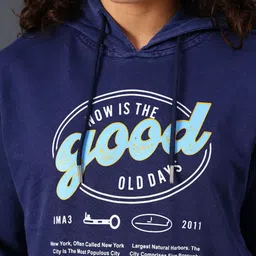 LIMEROAD Women Printed Hooded Sweatshirt image 5