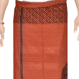 TUNI MANI Men Ethnic Motifs Printed Cotton Dhoti image 3