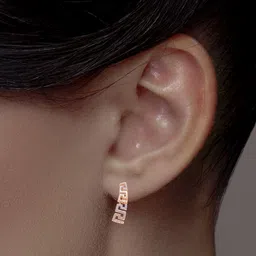 C KRISHNIAH CHETTY JEWELLERS PVT LTD 18Kt Rose Gold Earrings - 3.22 g-picture-14