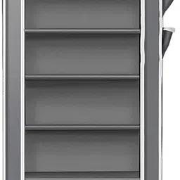saintwod 6 Layer Conduit Pipe Frame Cloth Organizer with Cover PP Collapsible Wardrobe image 1
