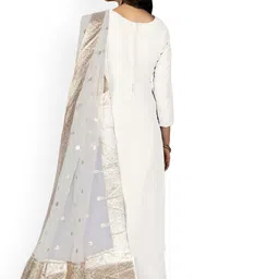 Maroosh Geometric Embellished Beads and Stones Unstitched Dress Material image 4