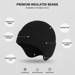 YOUSTYLO Unisex Woollen Beanie image 3