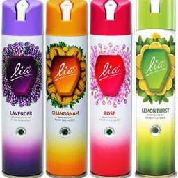 lia AIR FRESHENER LAVENDER, CHANDANAM, ROSE, LEMON BURST ROOM Spray-picture-22