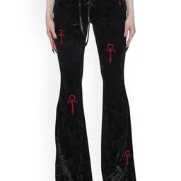 KPOP Women Squeeze Hug Mid-Rise Bootcut Trousers-picture-23