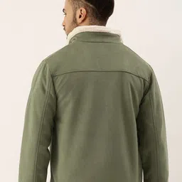 Campus Sutra Men Suede Windcheater Tailored Jacket image 4