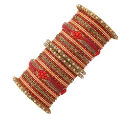 GLIKA Women Pack Of 42 Artificial Stones and Beads Bangle image 3