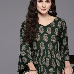 Anouk Women Printed Bell Sleeve Ethnic Peplum Top-picture-37