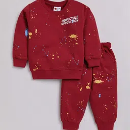 Mars Infiniti Infant Kids Printed Round Neck Pure Cotton Sweatshirt & Joggers-image-13