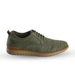 NEEMANS Men Woven Design PU Lace-Up Sneakers image 3