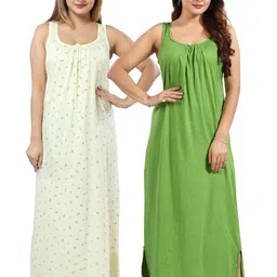 Inner Beats Pack Of 2 Cotton Blend Nightdress-picture-41
