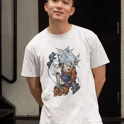 Black Collection Men Dragon Ball Z Graphic Printed Round Neck Cotton T-shirt-picture-29