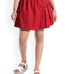 ARIAS By LARA DUTTA Girls Cotton Above Knee Flared Skorts-picture-12