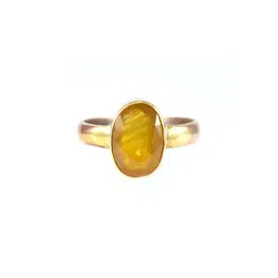 RAVIOUR LIFESTYLE Yellow Copper Pearls Finger Ring-image-12