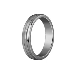 GIVA Men 925 Silver Rhodium-Plated Royale Band Finger Ring image 3