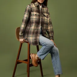 Mast & Harbour Women Checked Lightweight Woven Jacket-picture-28