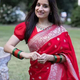 Anjaneya Sarees Woven Design Zari Silk Blend Banarasi Saree image 4