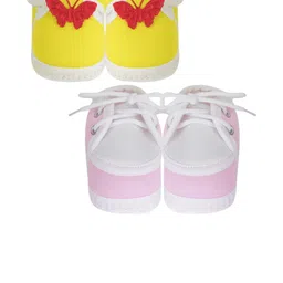 NESKA MODA Yellow Cotton Booties image 2