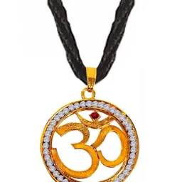Utkarsh Gold-Plated Circular Pendants with Chains image 5