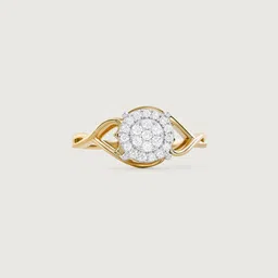 Mia by Tanishq Women Twilight Circle 14K Gold & Diamond Finger Ring 3.24g image 4