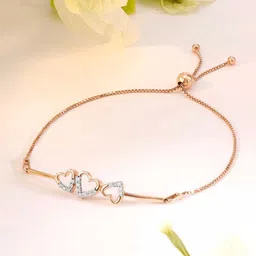 Mia by Tanishq Women 14KT Rose Gold Natural Romantic Gleam Bracelet Diamond-3.8 g-picture-15