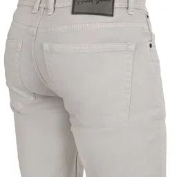 FLAKED Men Smart Relaxed Fit Mid-Rise Bleached Stretchable Jeans image 5