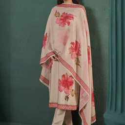 Anouk Women Floral Printed Regular Gotta Patti Kurta with Trousers & With Dupatta image 2