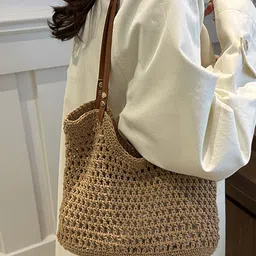 LULU & SKY Oversized Shopper Hobo Bag with Tasselled image 4