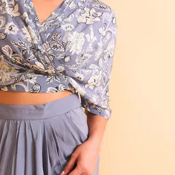 NH KAPDEWALA Printed Top & Skirt Co-Ord image 2