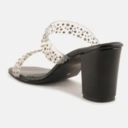 DressBerry Embellished Party Block Sandals image 4