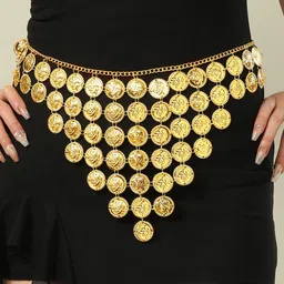 Peora Gold Plated Waist Chain Saree Accessories-picture-41