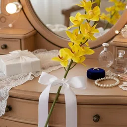 ARTSY Yellow Orchid Artificial Flower image 5