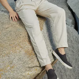 campus sutra Men Regular Fit Beige Polyester Trousers-picture-14